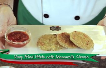 Cooking Demo: Deep Fried Potato with Mozzarella Cheese Served with sweet and sour sauce
