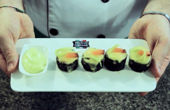 Cooking Demo: Rice Roll with Mozzarella Cheese and Salmon